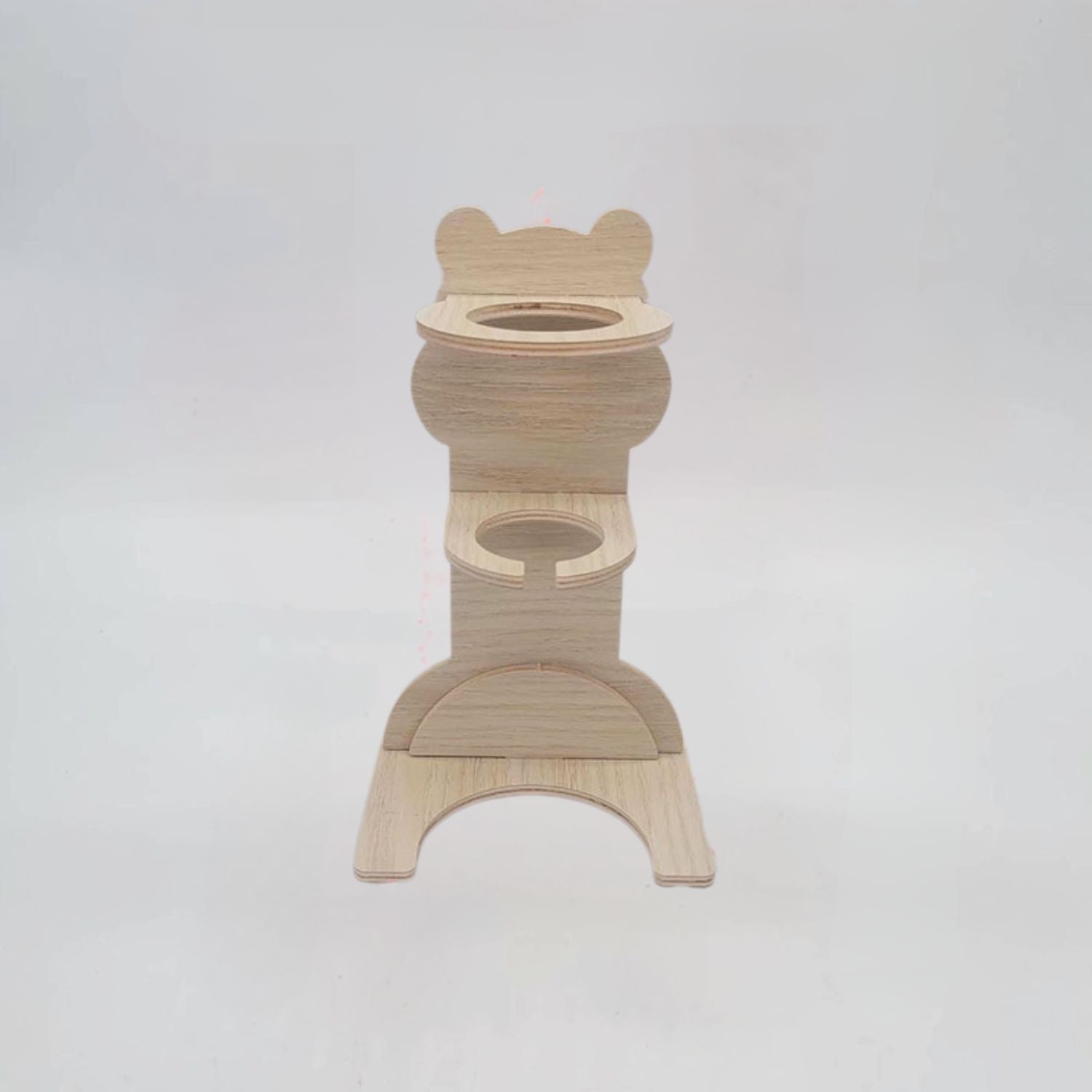 hamster drinkfles houder leeg houten houder met beer vorm